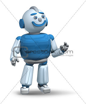 Friendly robot ready to serve 3d