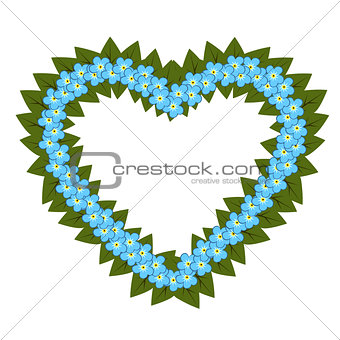 Forget me not flower heart