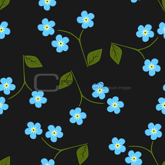 Seamless pattern forget me not