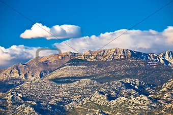 Paklenica national park on Velebit mountain view