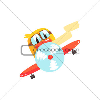 Duckling Pilot Cute Character Sticker