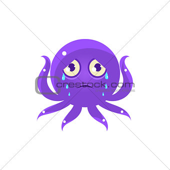 Crying Funny Octopus Emoji