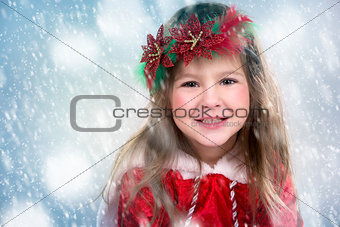  little girl as santa and elf 