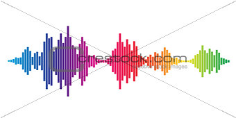Colorful Sound waves