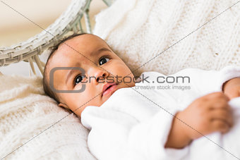 Portrait of a little african american baby boy