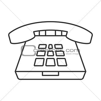 Deskphone thin line icon