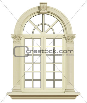 Classic window isolated on white