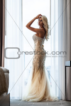 Lady in long dress