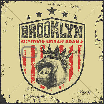 vintage brooklyn typography t-shirt graphics