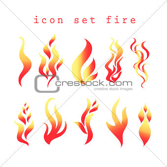 Vector symbols of fire