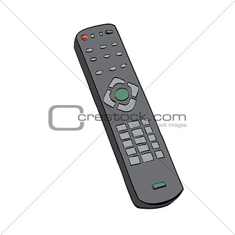 Remote control television, color illustration