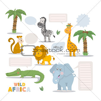 Zoo animal set