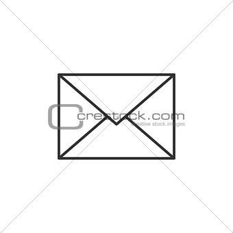 Envelope thin line icon