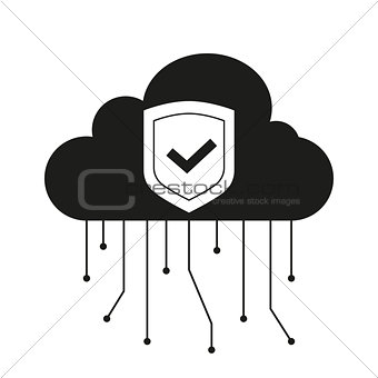 Black Data cloud icon
