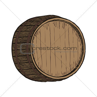 Wooden barrel top object