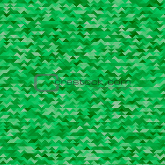 Abstract Mosaic Green Triangles Background