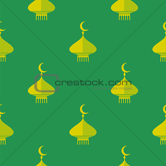 Yellow Dome Icon Seamless Pattern
