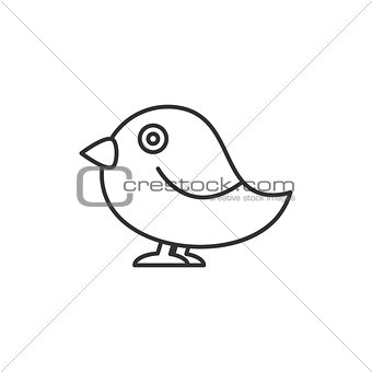 Bird thin line icon