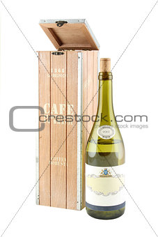 Box for storing wine. Design
