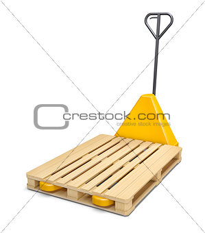 Pallet truck isolated on white