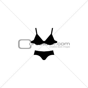 Black vector panties and bra