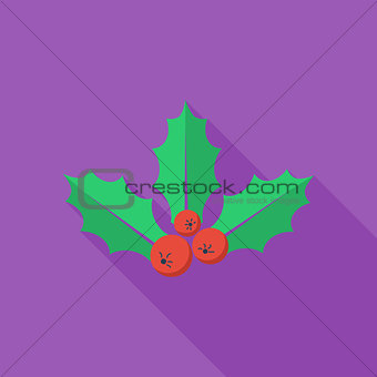 Holly berry flat icon
