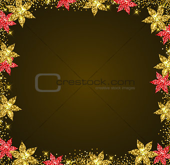 Shining floral frame