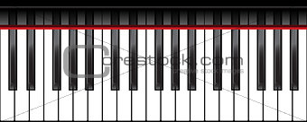 Standard piano keyboard