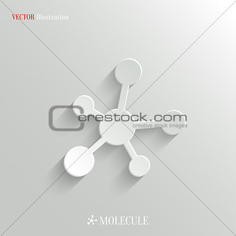 Molecule icon - vector education background