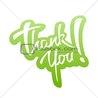 Thank You lettering Sticker