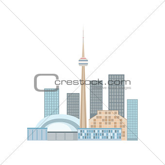 Toronto Skyline View As A National Canadian Culture Symbol