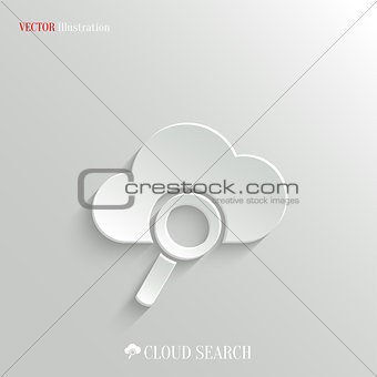 Search cloud computing icon - vector web background