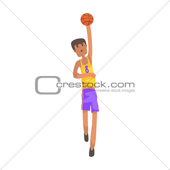 Basketball Player With The Ball Action Sticker