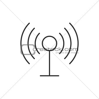 Radio antenna wireless icon
