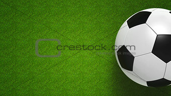 Football ball on field
