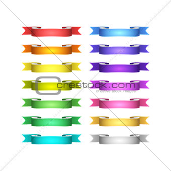 vector ribbons set