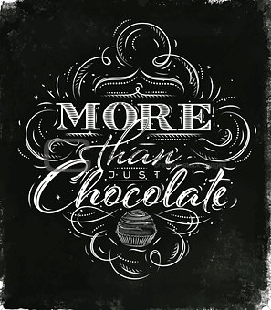 Poster chocolate black