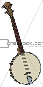Old four strings banjo