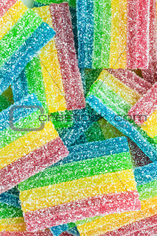 colorful fruit sugar gummies candy