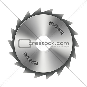 Steel blade for the saw, vector illustration.