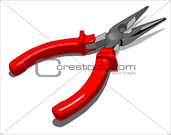 Pliers with Red Plastic Handles