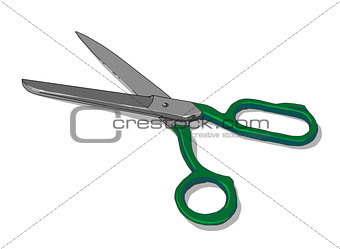 Tailor Scissors with Green Handles