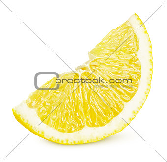 Slice of lemon citrus fruit