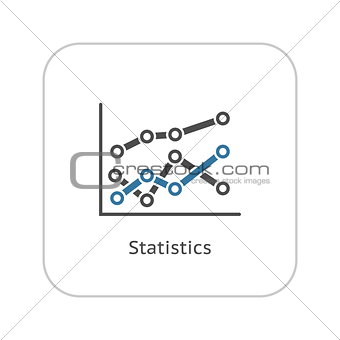 Statistics Icon. Flat Design.