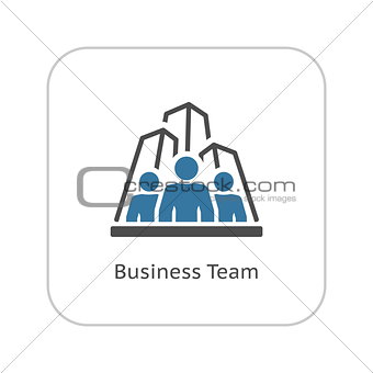 Business Team Icon. Flat Design.