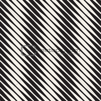 Vector Seamless Black and White Halftone Diagonal Lines Pattern