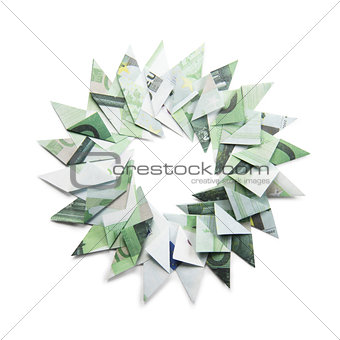Christmas wreath origami