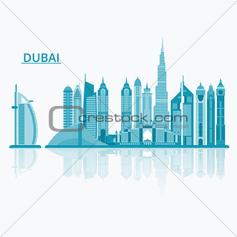 Vector illustration of Dubai city