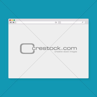 Vector illustration of the browser window