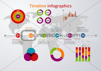 Vector illustration Timeline. flat design